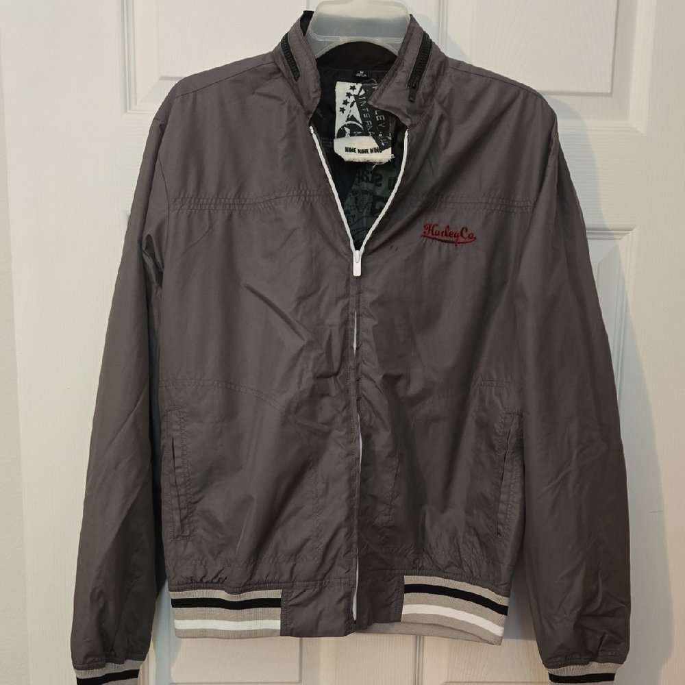 Hurley Men's Charcoal Bomber Jacket